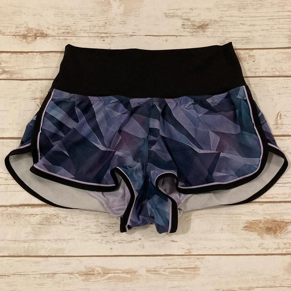 LULULEMON DROP IT LOW SHORT PRETTY PRISM MULTI BLACK LILAC SIZE 6 - Picture 2 of 13